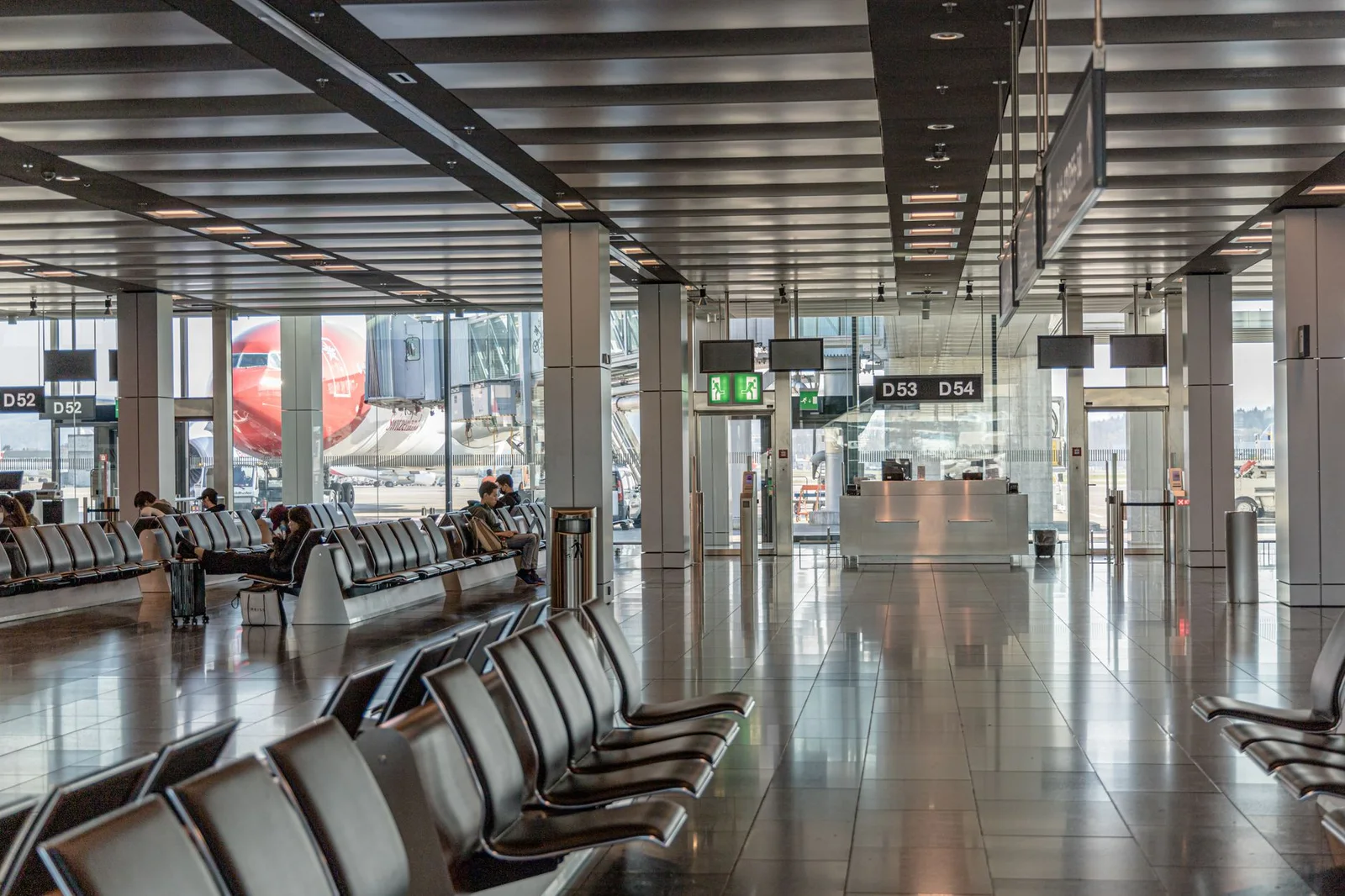 International outbound flight — In transit